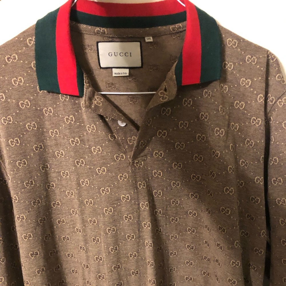 Brown Gucci shirt